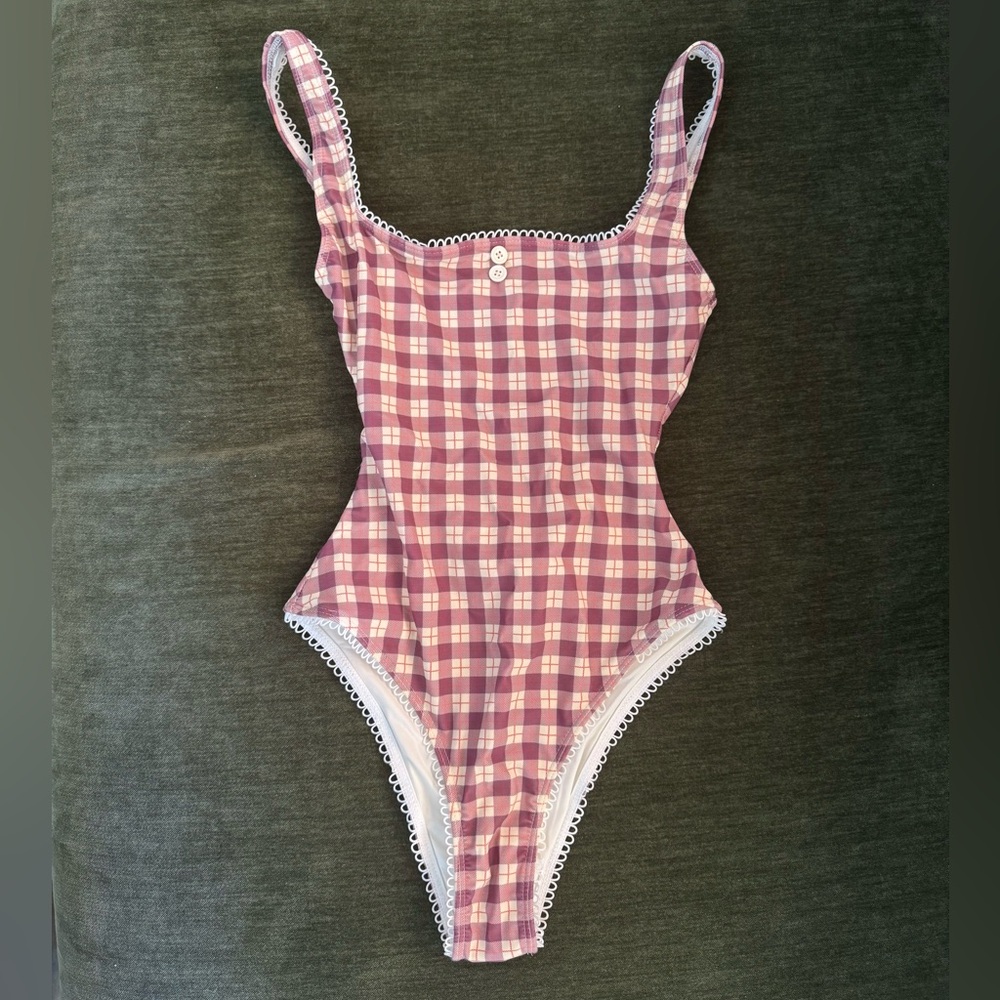 **SOLD** Oddli One Piece Plum Plaid